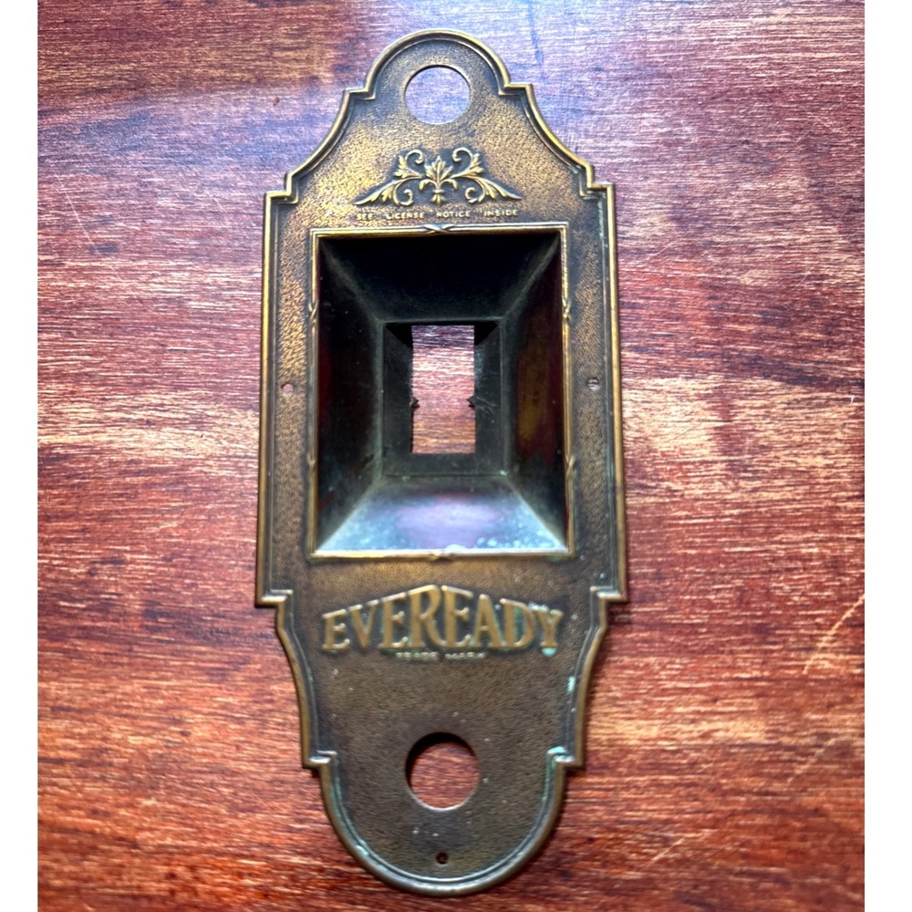 Eveready Wall Switch Plate Antique Brass Bronze/decorative cover radio component